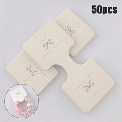 [ВЧ](HS)50 шт. Упаковочная карточка для ювелирных изделий, бирка для DIY-упаковки для ожерелий, браслетов, повязок на голову, резинок для волос, картонная карточка-держатель для демонстрации
