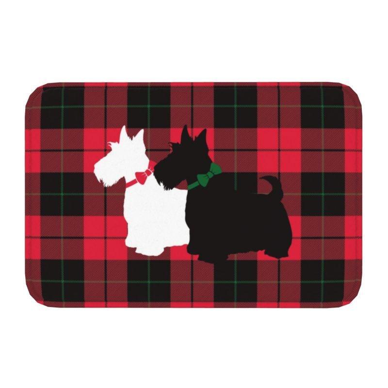 Cute Scottish Terrier  Front Door Floor Entrance Mats Indoor Scottie Dog Bath Kitchen Doormat Toilet Carpet Rug Home Decoration