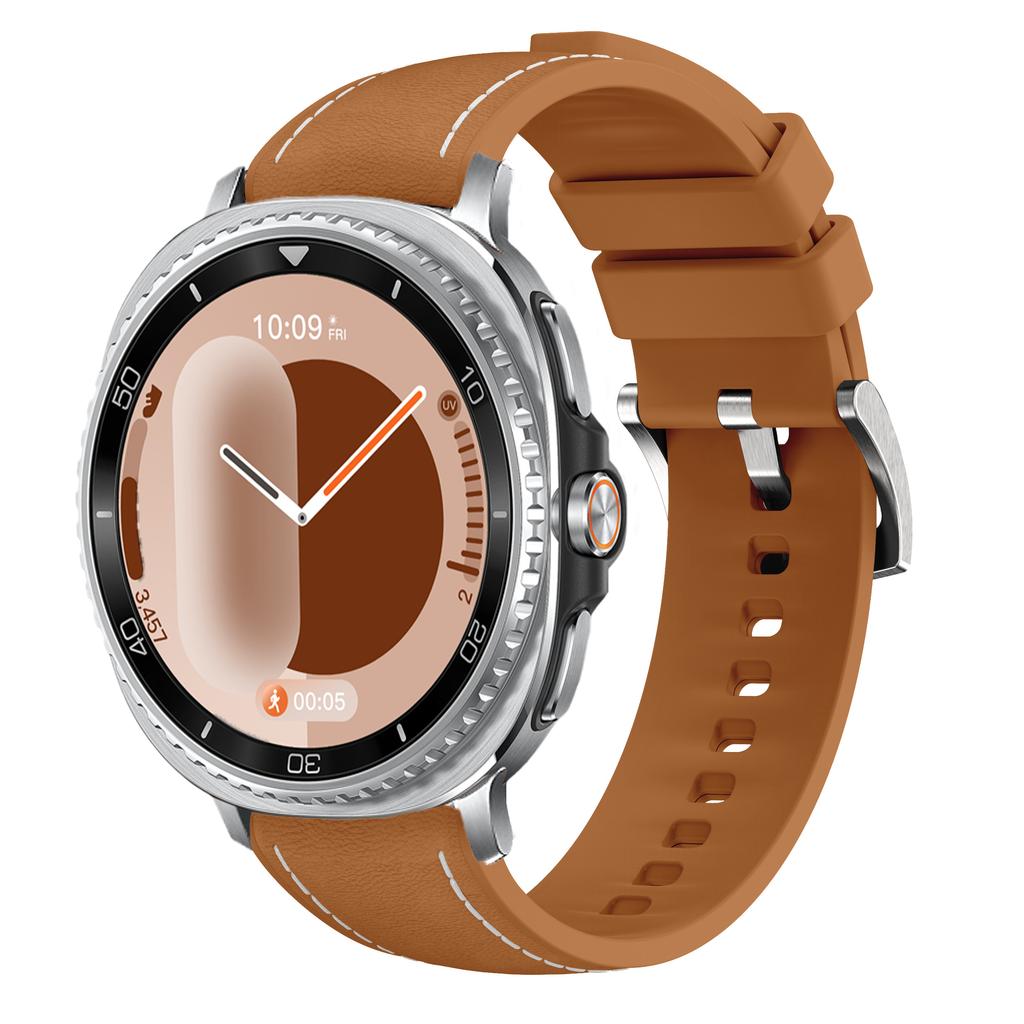 Оригинальный силиконовый+кожаный ремешок для Samsung Galaxy Watch 8 Classic 46 мм Удобный браслет Galaxy Watch 8 40 мм 44 мм Браслет на запястье