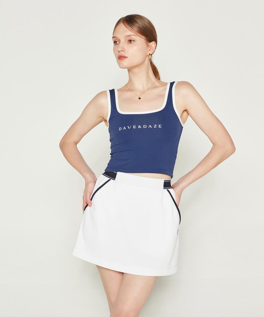 Dave And Days Side Band Skirt White
