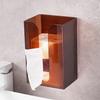 Wall Mounted Tissue Box Holder Large Capacity Transparent Design Simple Installation Bathroom Tissue Paper Box