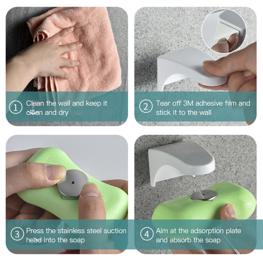 Магнитный держатель для мыла Волшебная коробка для мыла Держатель для мыла без перфорации Держатель для сливного мыла Мыльница для ванной комнаты