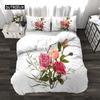 Комплект пододеяльников с розами из микрофибры, романтические цветы, парное одеяло, подарок на День святого Валентина, цветочная тема, королевское одеяло, покрывало