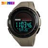 SKMEI 1405 Men Analog Digital Watch Fashion Casual Sports Wristwatch 5ATM Waterproof Leather Strap