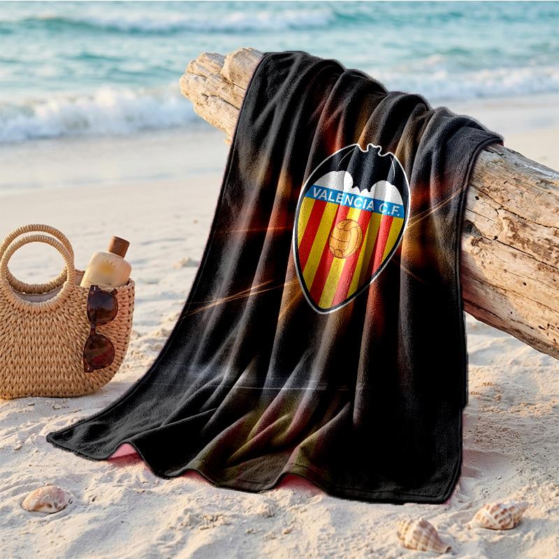 Valencia FC Print Microfiber Beach Towel Quick Dry Absorbent Large Towel For Beach Swimming Travel
