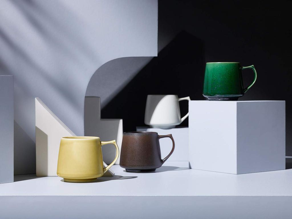 Кружки Kiki C811GR, Зеленый, 320 мл, Сделано в Японии, Можно использовать в микроволновой печи и посудомоечной машине, Тонкая работа