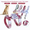 Dog Harness Adjustable Buckle Breathable Lovely Dogs Cat Harness Leash Set Pet Supplies