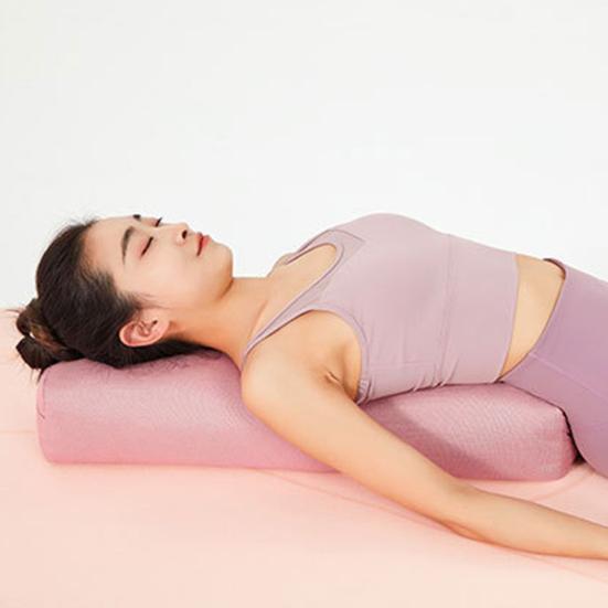 Modern Yoga Bolster Ergonomic Design Polyester Removable Cover