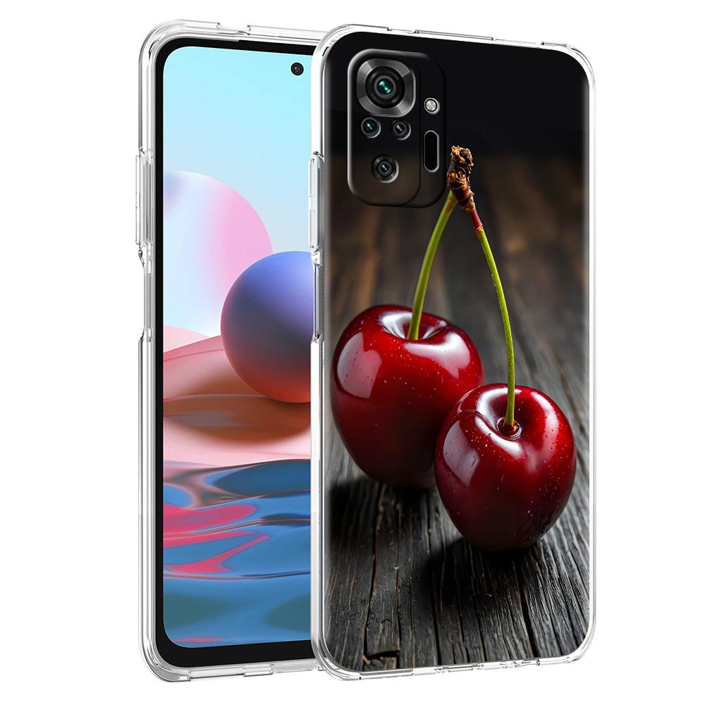 Чехол для телефона для Xiaomi Redmi Note 15 14 5G 13 12 10 11 Pro Plus 4G 14C 13C 12C Мягкий ТПУ Чехол Красная Вишня