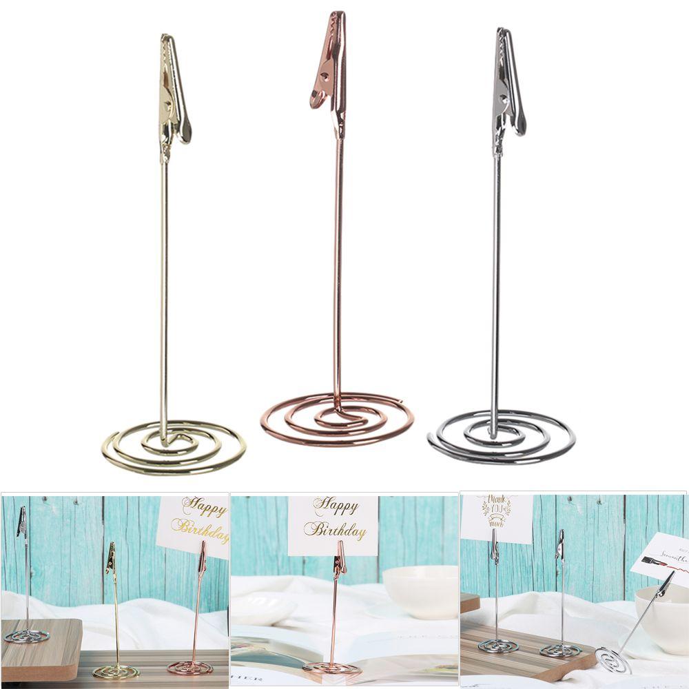 Supplies Rose Gold Desktop Decoration Photos Clips Clamps Stand Table Numbers Holder Place Card