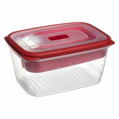 Lunch box with compartments 1.7l red