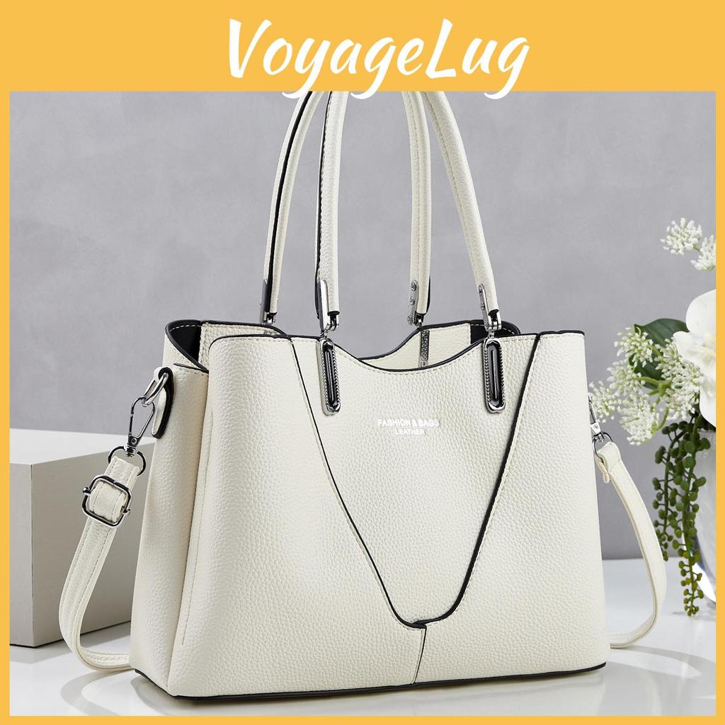 Womens Simple Pu Crossbody Bag With Zipper Pocket And Inner Compartments For Work And Travel