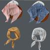 Scarf Women Cotton Linen Neck Head Scarves Headscarf Small Shawl Small Flower Thin Neckerchief Triangle Scarf Hair Scarf INS