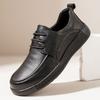 Мужская обувь 2025 весна новая кожаная мужская ретро универсальная мягкая подошва мягкая кожа дышащая деловая повседневная кожаная обувь тренд