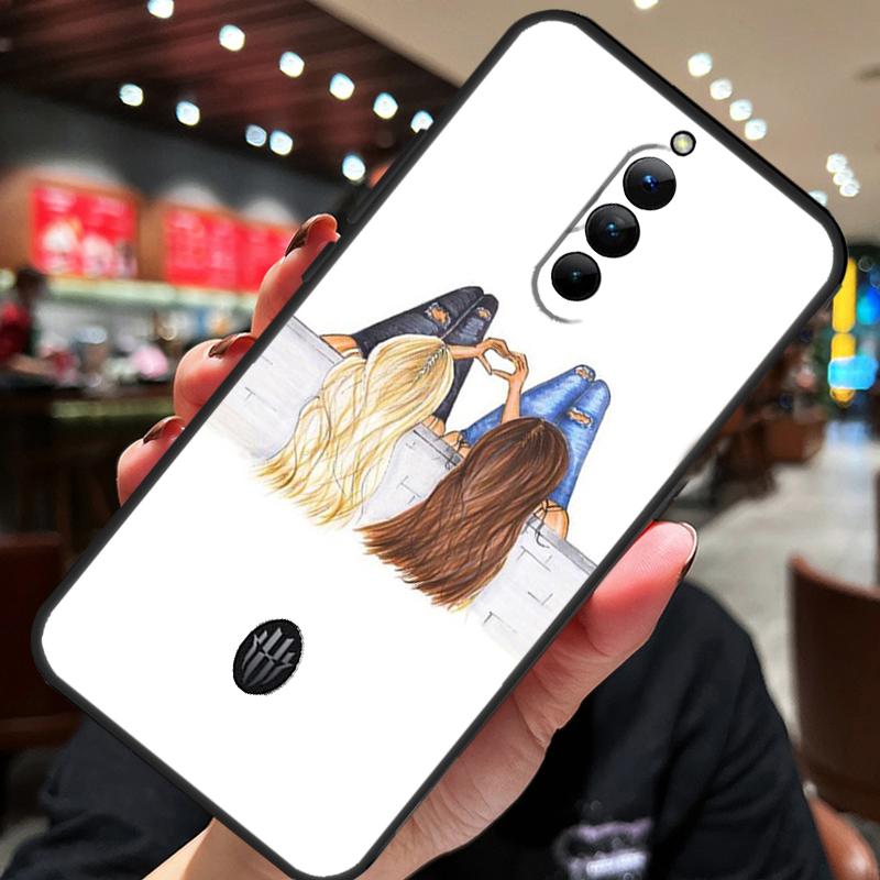 Best Friends BFF Matching Case For ZTE Nubia Red Magic 10 Air 7 6S 7S Pro Red Magic 11 10 9 8 8S 9S 10S Pro Plus Cover