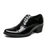 High Heel Shoes Black Dress Man Formal Office Leather Shoes for Men Elegant Business Elevator Shoes Heighten 6cm Man Platform