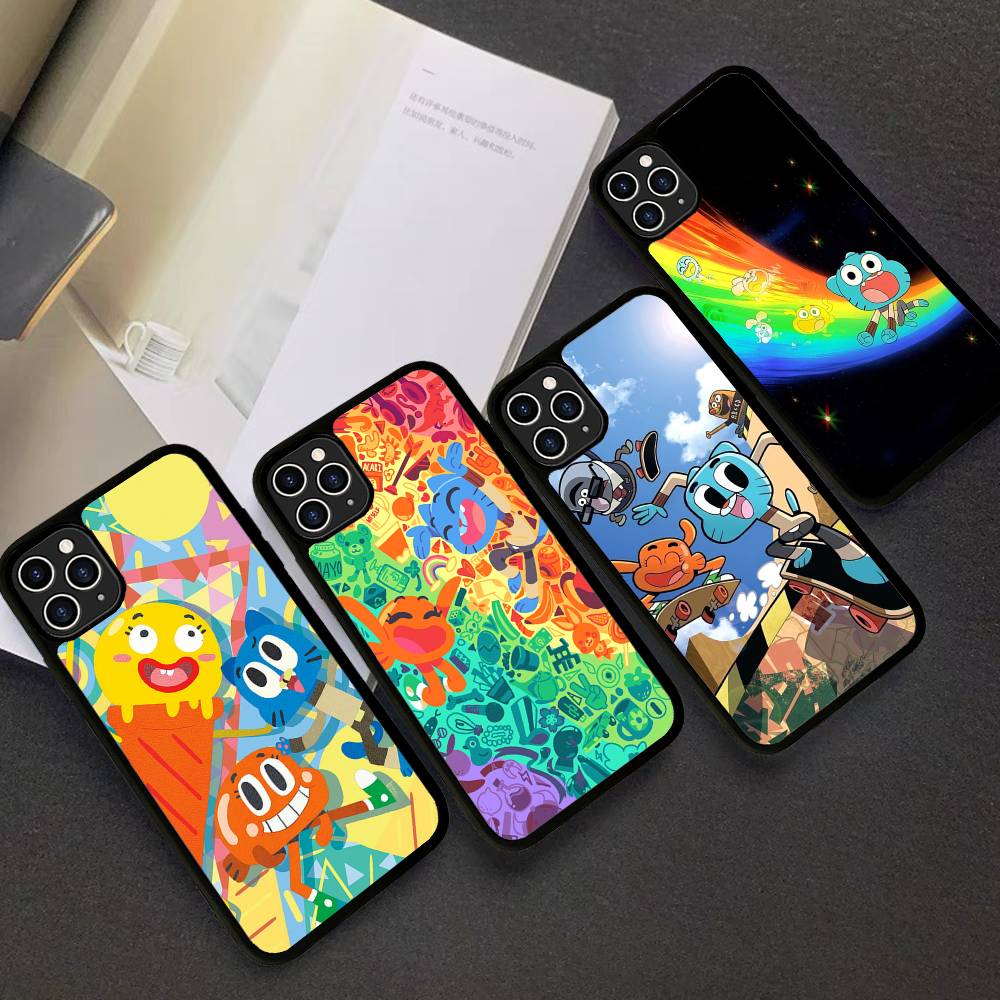 Чехол для телефона Gumball Anime A-Amazing World для iPhone 17 16 15 14 13 Pro 12 11 Pro Max, Жесткий PC+TPU, Задняя крышка