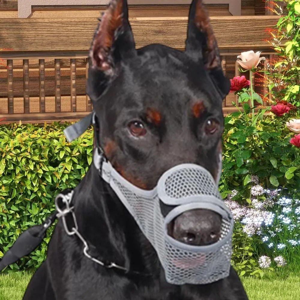 Adjustable Strap Dog Mouth Cover Anti-Bite Pet Mouth Mask Durable Mesh Dog Muzzle  Family Use