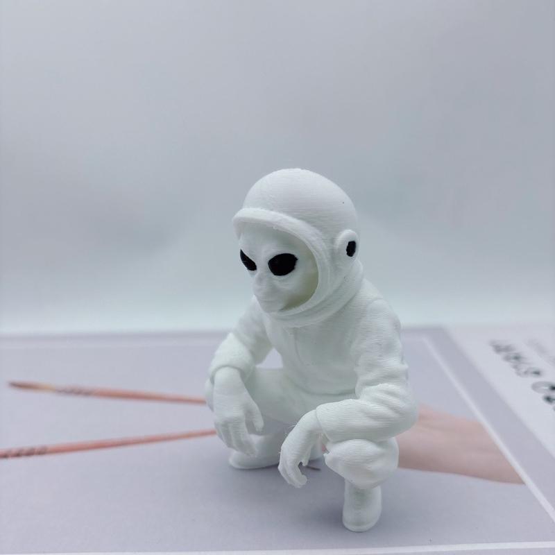 3D-печатные статуэтки инопланетян, Современные пластиковые украшения-инопланетяне, Декорации для комнаты в стиле Sci-fi, Космическое веселье, Уникальные креативные подарки