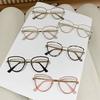 New Unique Cat Eye Glasses Retro Women Men Anti Blue Light Glasses Fashion Metal Frame Computer Reading Glasses
