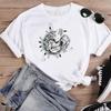 (Asian Size) Short Sleeve Print Cactus Trend Lovely Style Female T Clothing Summer Top Casual  Ladies Graphic Tee Women's Fashion T-shirt