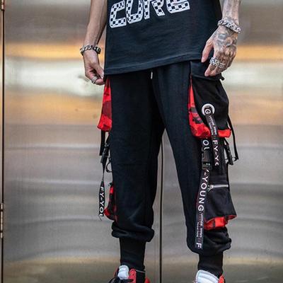 Мужские брюки уличные хип-хоп лямки брюки мужские брюки модные мужские брюки