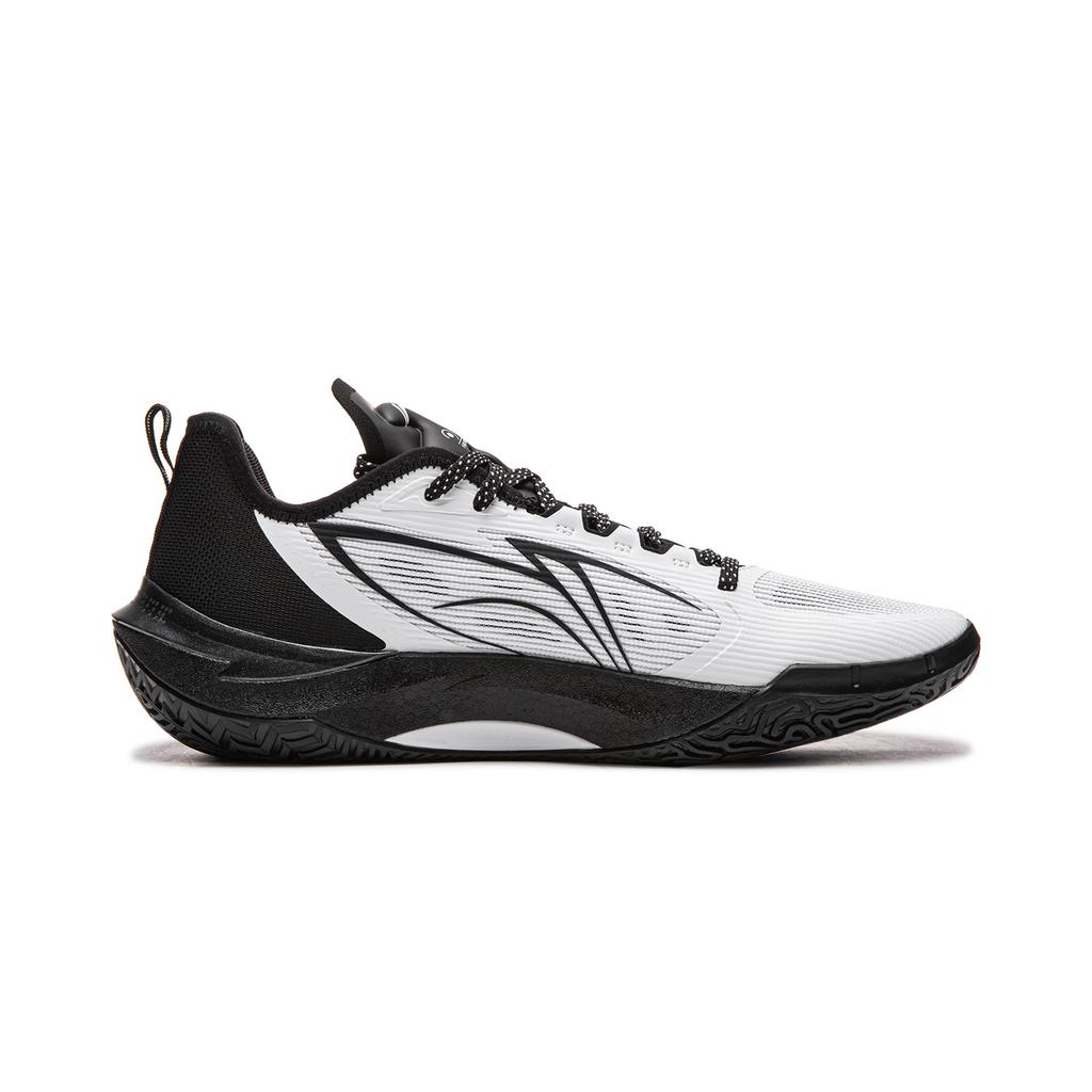Li Ning Hurricane Storm Eye Технология Полной Подошвы Беговые Защитные Кроссовки Мужские Баскетбольные Кроссовки Белый Черный ABAU083-13