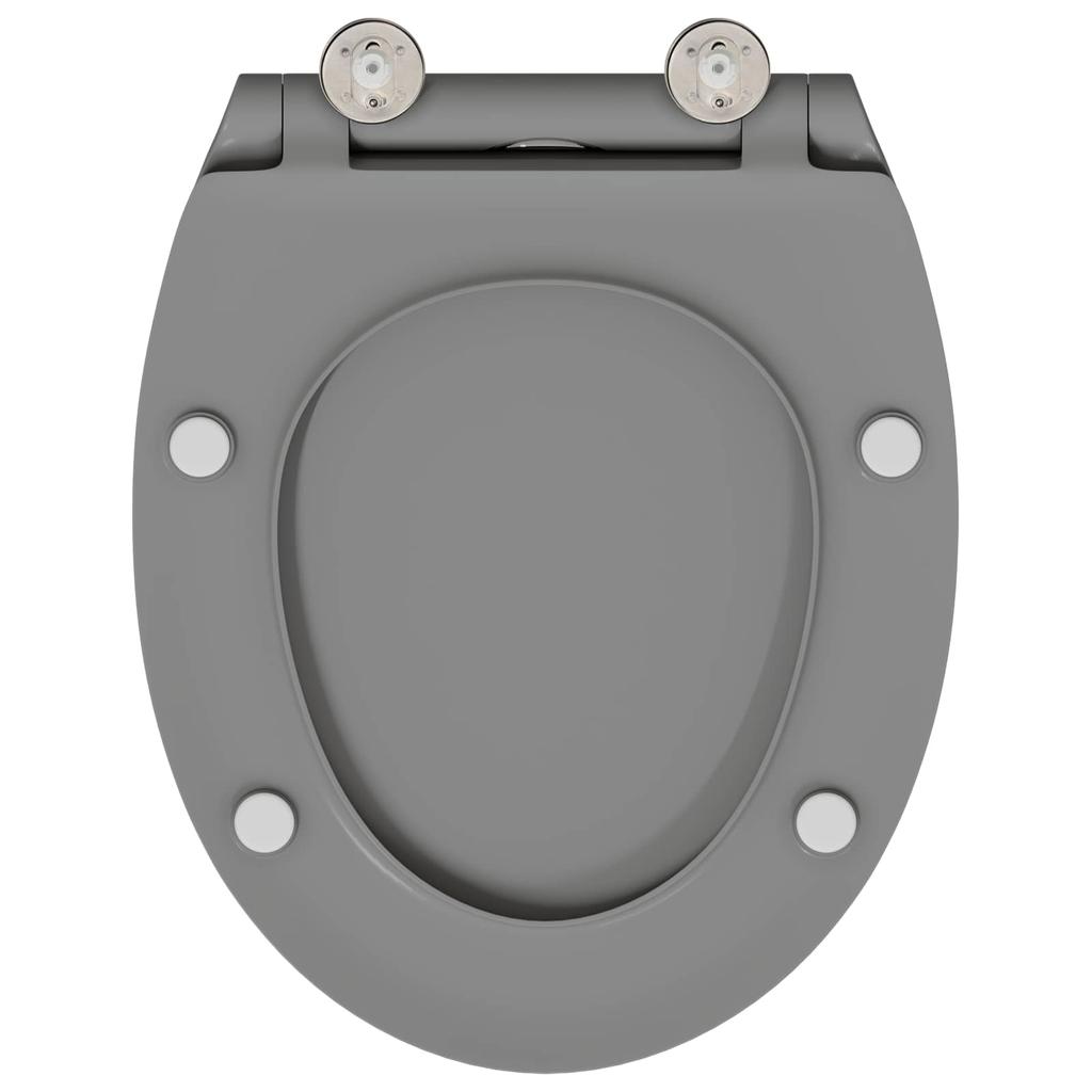 Toilet Seat Gray 47 x 37.5 x 3.8 cm Duroplast