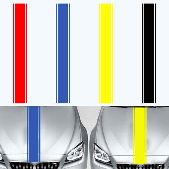 Спортивный автомобильный Стайлинг в гоночную полоску, светоотражающие наклейки на капот автомобиля, декор