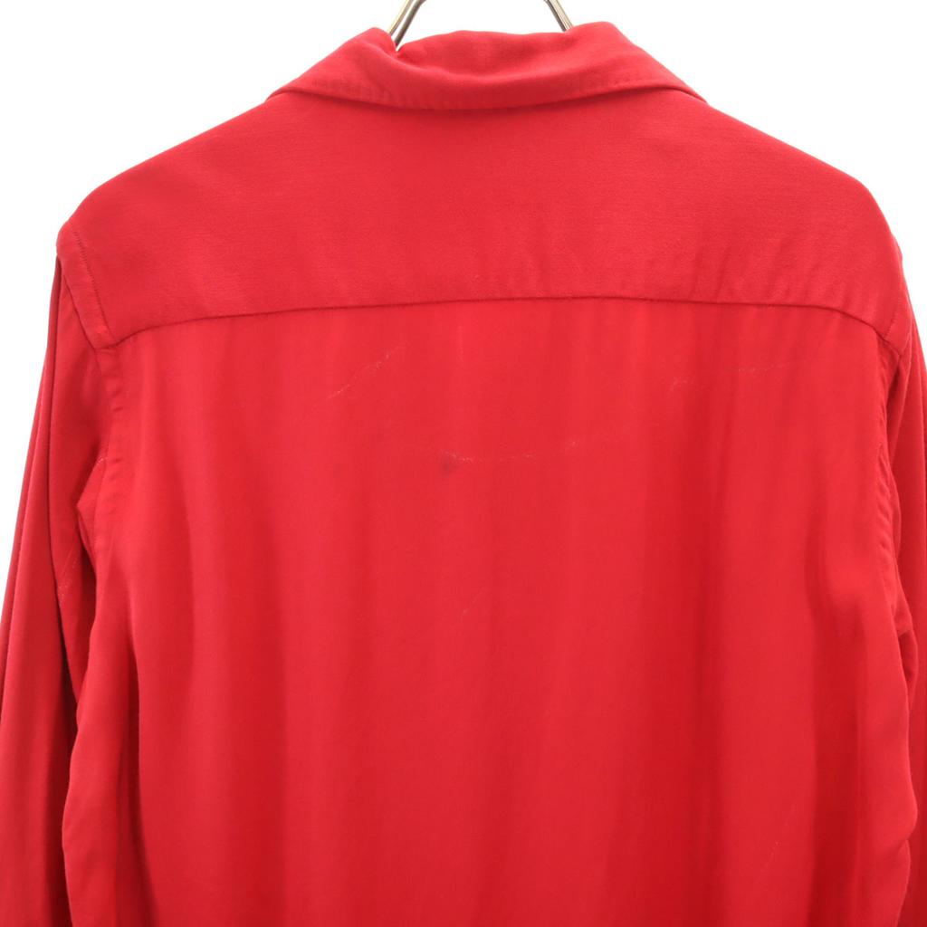 SKIPPER 50-е годы Сделано в США Винтажная рубашка с длинным рукавом и открытым воротником S Красная Мужская Б/У