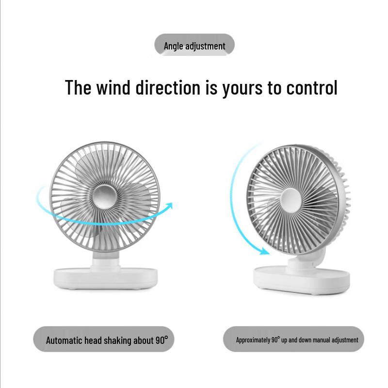 Portable Rechargeable USB Oscillating Mini Fan