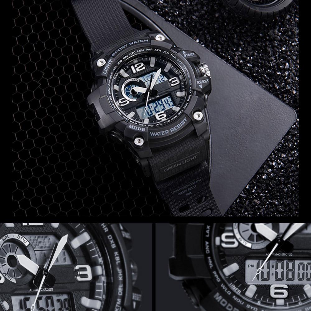 Мужские электронные наручные часы с календарём