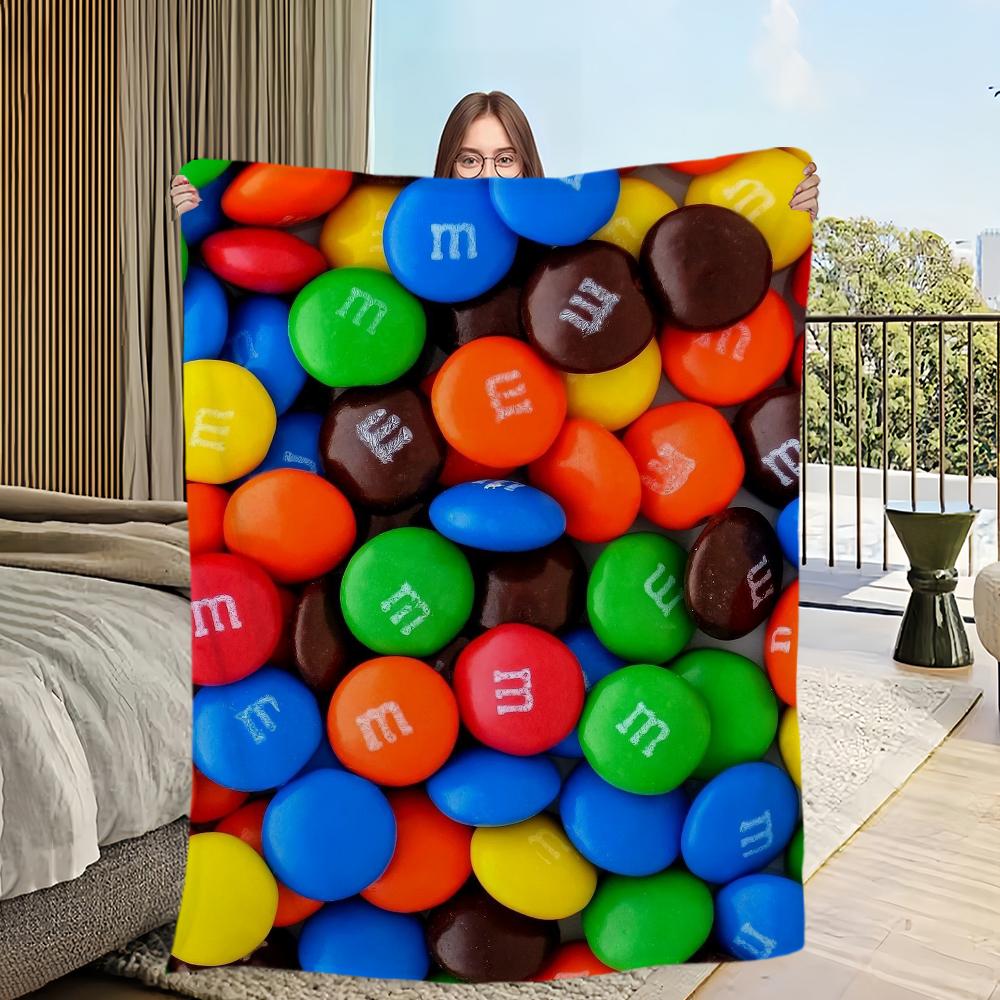 Забавный M-M&M-M's Skicomfort теплый Мягкий Домашний Детский Обед Одеяло Подходит для Гостиной Офиса Ежедневных Путешествий Подарки