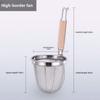 Stainless Steel Noodle Funnel Thickened Fine Mesh Sieve Spoon  Kitchen Gadgets