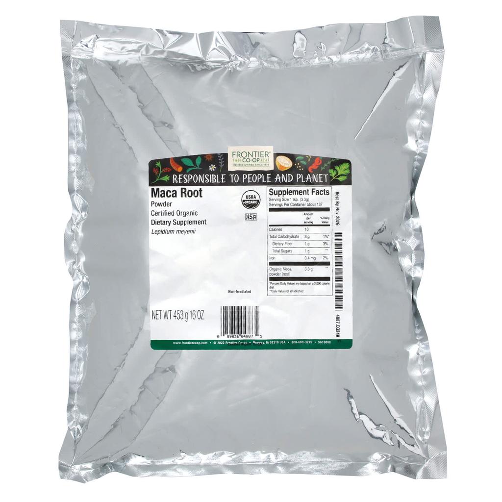 Frontier Co-op Organic Maca Root Powder, 16 Oz (453 G)