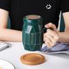 Простая кружка в скандинавском стиле, керамическая чашка для воды, зеркальная крышка, кружка, кофейная чашка, чашка для молока, большая вместительная чашка для питья