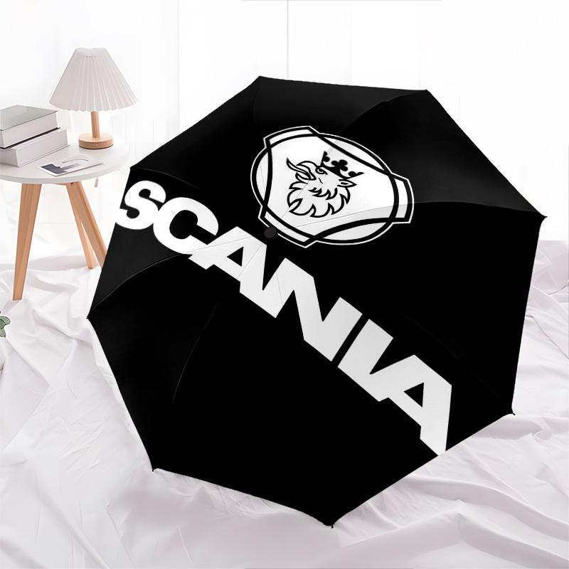 1 шт. Автоматический складной зонт Scania, Ветрозащитный купол, Кнопка автоматического открытия/закрытия 10169