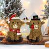 Christmas Cow Figurine Resin Highland Cow Ornament Festive Tabletop Farmhouse Cow
