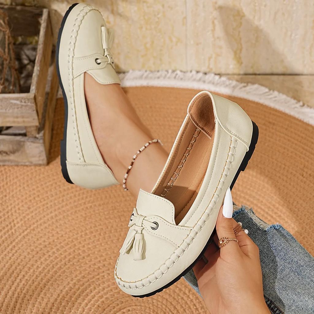 Женские Лоферы Модные Дышащие Женские Повседневные Туфли Натяжные Плоские Туфли Кроссовки для Ходьбы Женская Обувь Ретро Обувь Женская Большого Размера