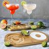 Солонка для коктейлей 2-в-1, деревянная сахарная кромка для коктейлей с разделочной доской, домашний бар, вечеринка, бокалы, кромка, аксессуары