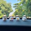 Kawaii Car Ornament Hamster With Straw Hat Hamster Toy Doll Auto Accessory Hamster Blind Box