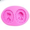 Портрет головы женщины Зеркало Силиконовая рамка для торта Форма Силиконовые инструменты для выпечки Украшения для кухни