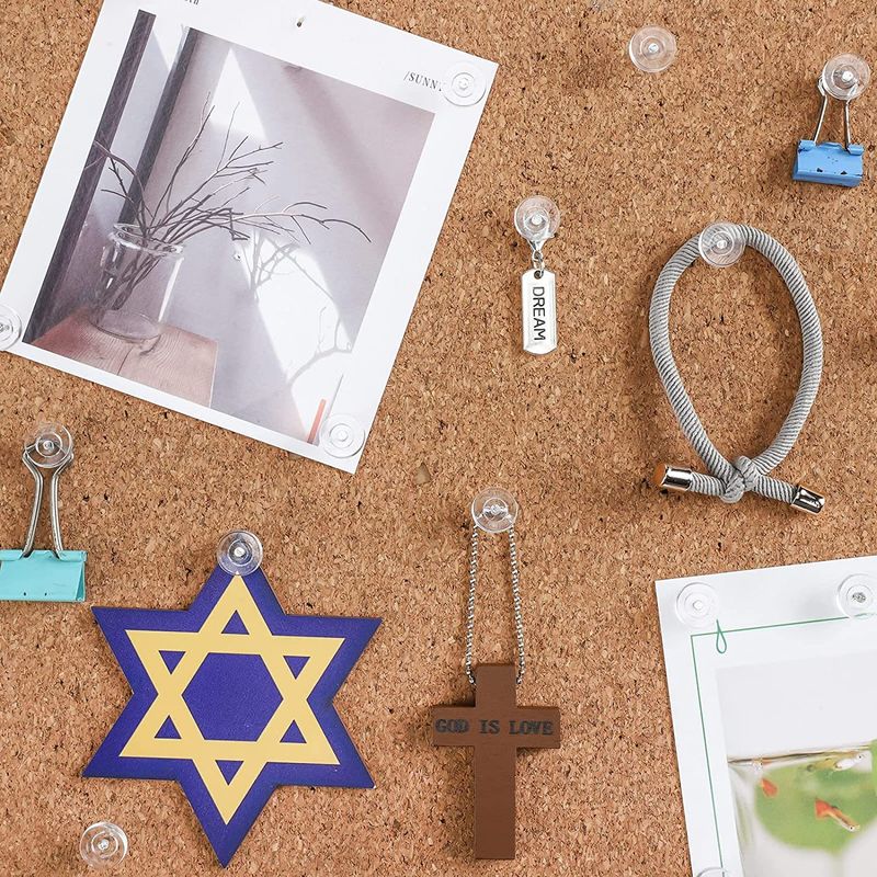 50Pcs Transparent Map Pins Multi-Purpsoe Flat Round Pushpins Decor Thumb Tacks