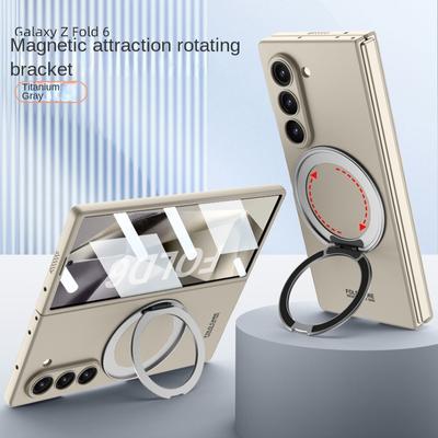 Магнитный чехол для телефона Galaxy Z Fold6 с беспроводной зарядкой для Samsung Galaxy Z Fold 6 Fold 6 5G, вращающийся кронштейн, защитный чехол, держатель-подставка