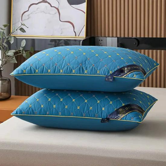 Подушка для поддержки шеи с не проминающимся наполнителем и чехлом, 48x74 см, Идеально подходит для дома, отеля или общежития