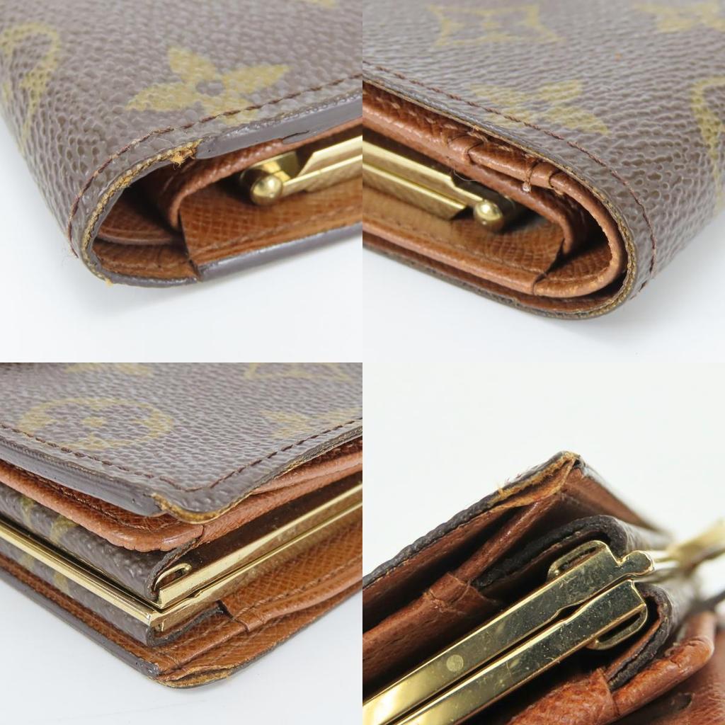 Used LOUIS VUITTON Bifold Wallet Portonet Bie Vienova M61663 Monogram Brown Gamaguchi