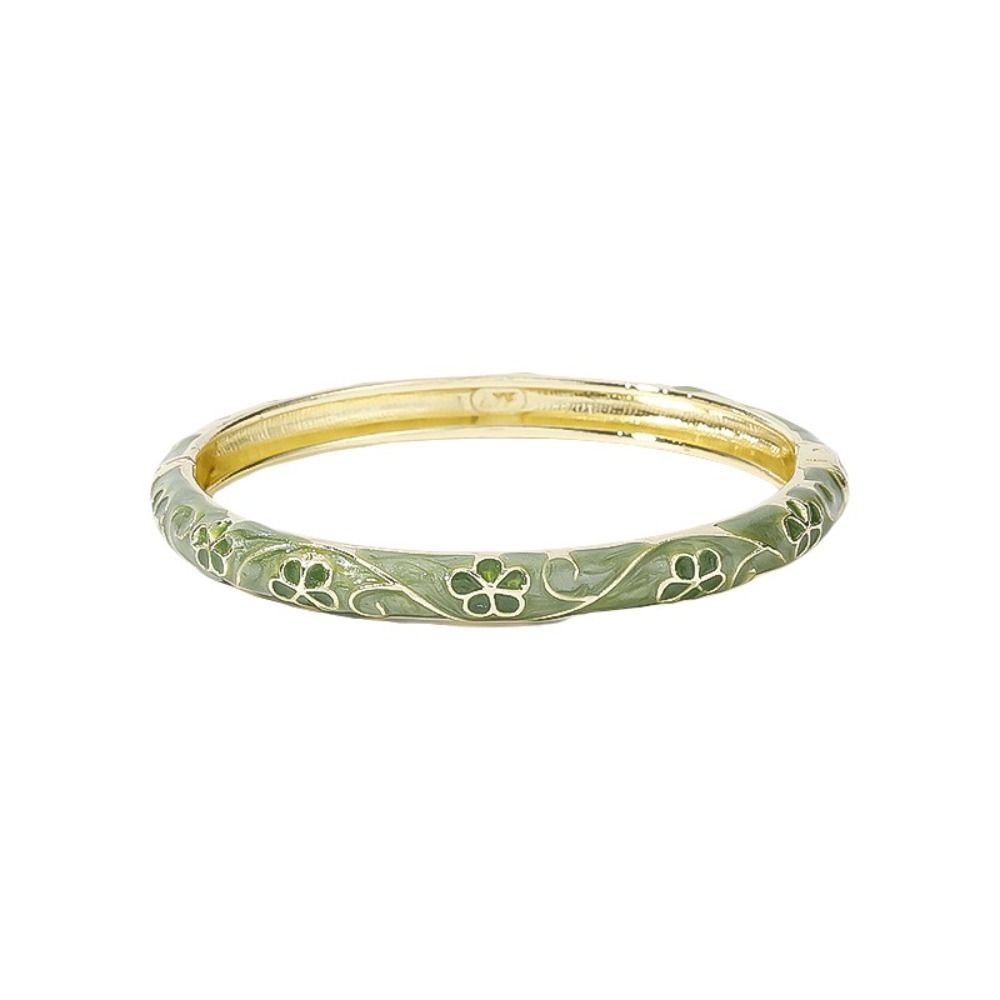 Traditional Vintage Cloisonne Bangle Enamel Women's Hand Bracelet Elegant Flower Bangle Girls