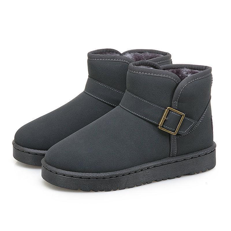 Snow boots women's thickened winter new fashion short tube versatile velvet bread shoes student short boots winter cotton shoes