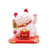 Lucky Beckoning Cat Solar Powered Waving Wealth Good Fortune Awaits Solar-Powered Ornaments For Home, Office