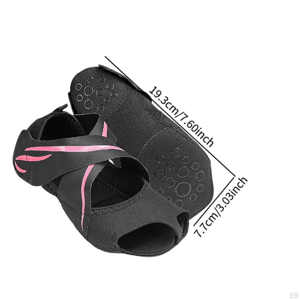 Носки для женщин Grip Cross Tie дышащие противоскользящие без носка спортивные фитнес, тренировки,